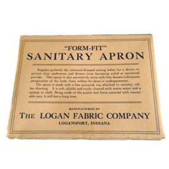 Edwardian 1910s Antique Sanitary Apron, Box Only, Women's Health History - Picture 2 of 3